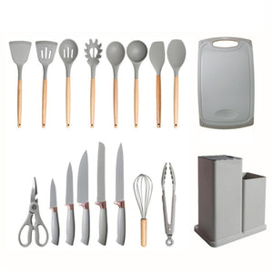 🍽️🔪 ¡Set de 18 utensilios y cuchillos de alta calidad para tu cocina! 👩‍🍳✨