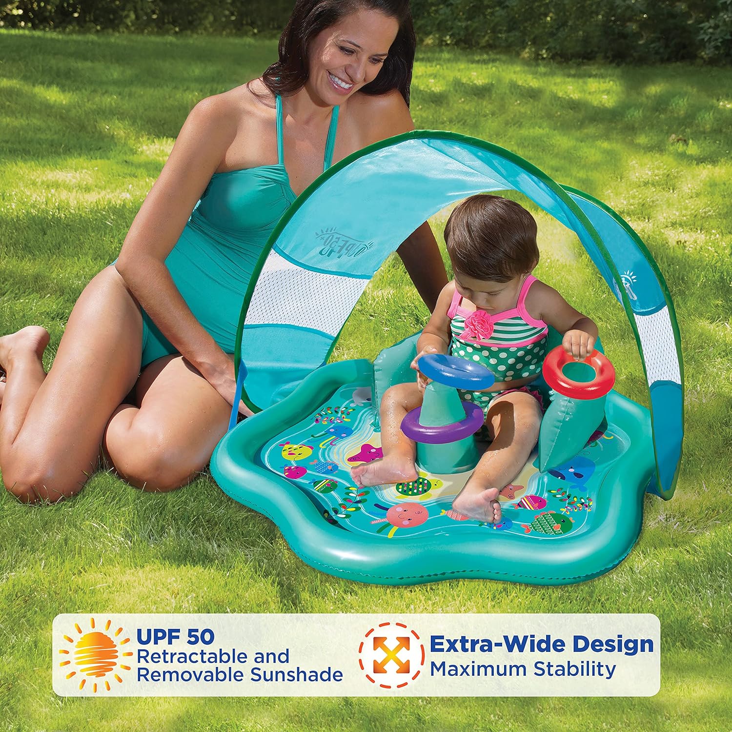 PISCINA INFLABLE PARA BEBÉ / PROTECCIÓN SOLAR