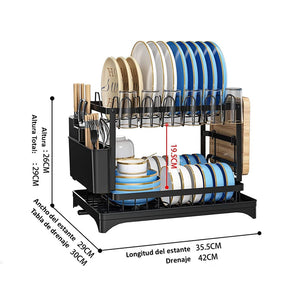 Escurridor De Platos 2 Niveles  Multifuncional