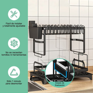 Escurridor De Platos 2 Niveles  Multifuncional