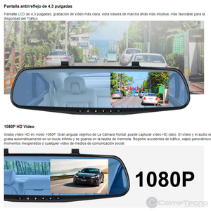 Espejo Retrovisor Doble Cámara Full Hd