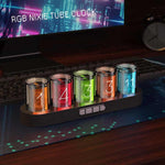 RELOJ DIGITAL ESTILO NIXIE TUBE RGB LED